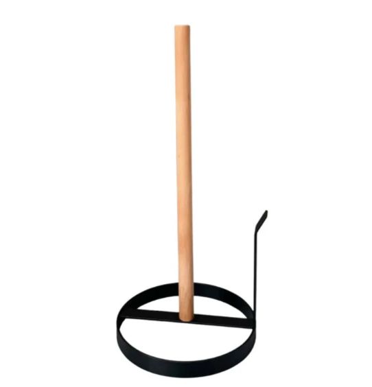 PORTA ROLLO COCINA NEGRO