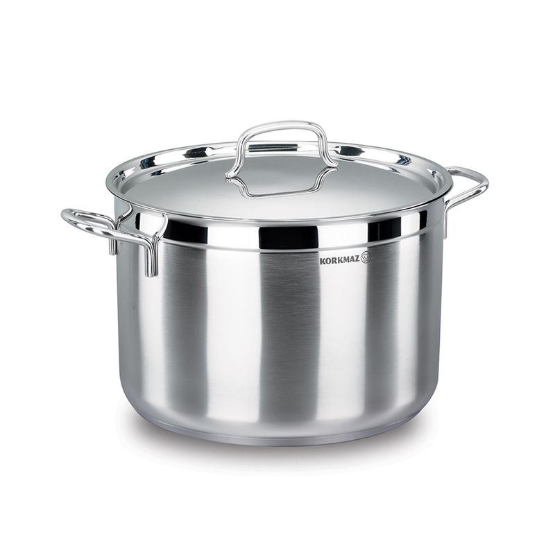OLLA C/TAPA ACERO INOX  KORKMAZ 11LTS 28x18CM
