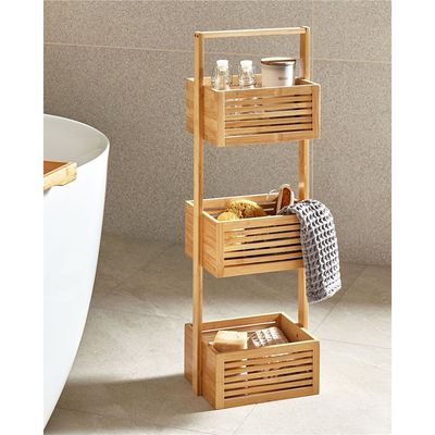 ESTANTERIA 3 NIVELES BAMBOO 38x24x76CM SELECTA