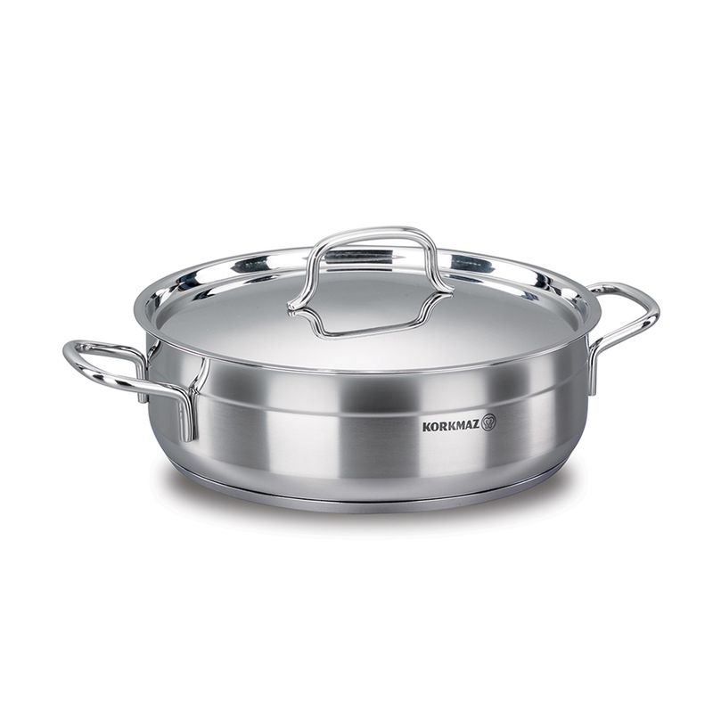 OLLA ACERO INOX 5.5 LTS  28x9CM KORKMAZ ALFA