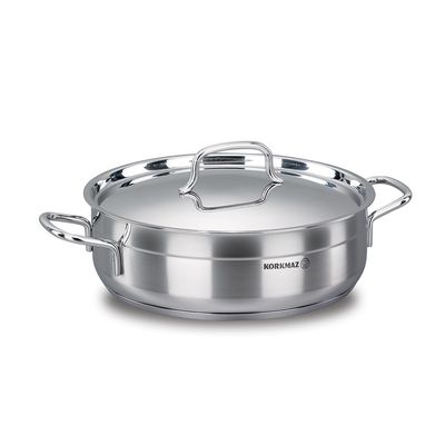 OLLA ACERO INOX 5.5 LTS  28x9CM KORKMAZ ALFA