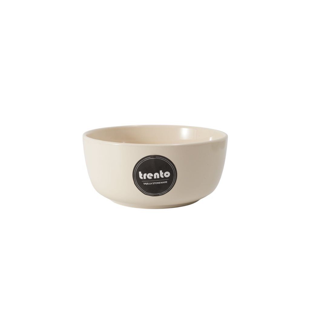 BOWL 15CM STONWARE TRENTO CREAM