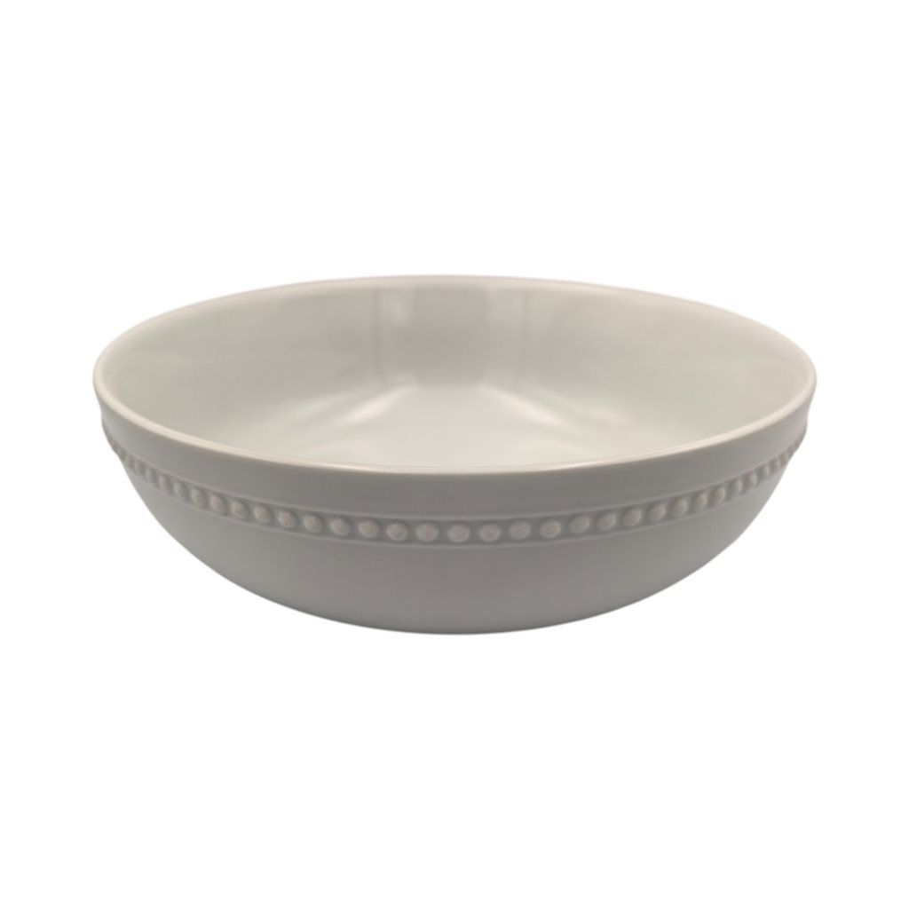 ENSALADERA CON PUNTILLO 26X11CM BLANCA