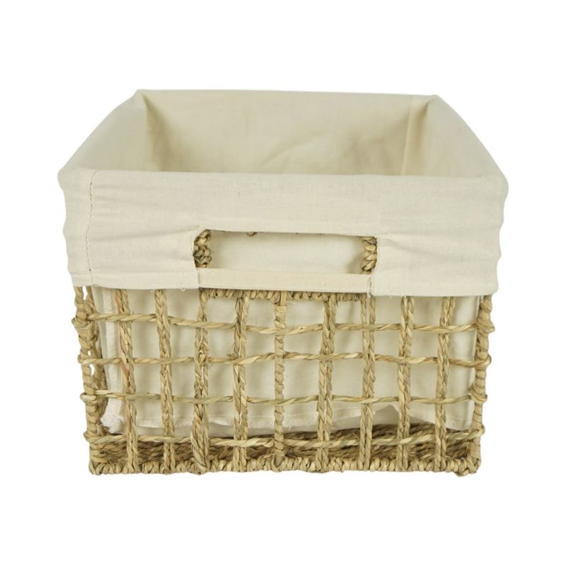 CESTO FORRADO C/TELA 25X25XH20 SELECTA
