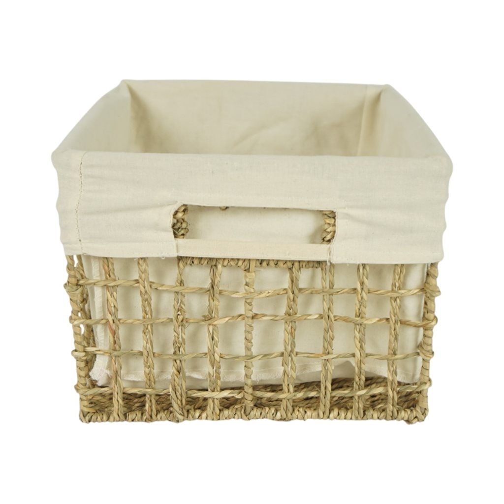CESTO FORRADO C/TELA 35X35XH26 SELECTA