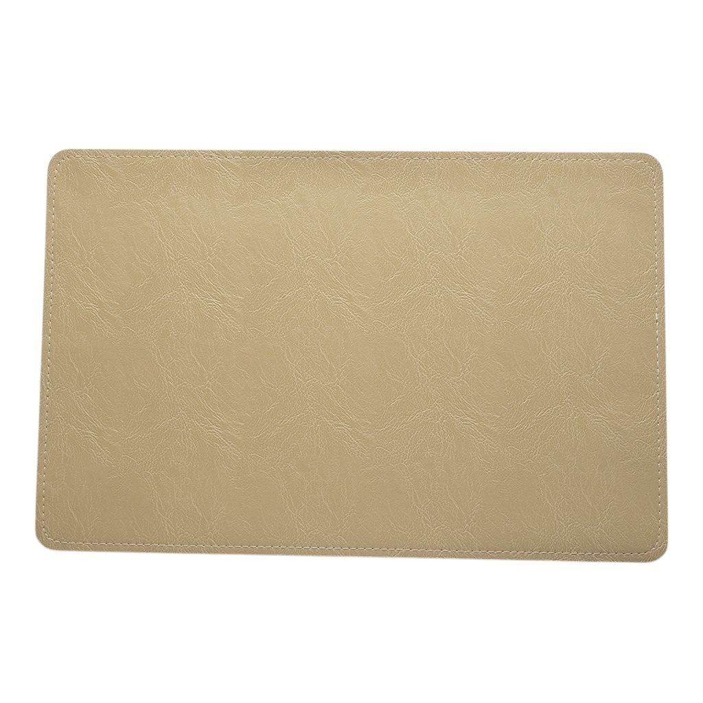 INDIVIDUAL PU SIMIL CUERO AMARILLO