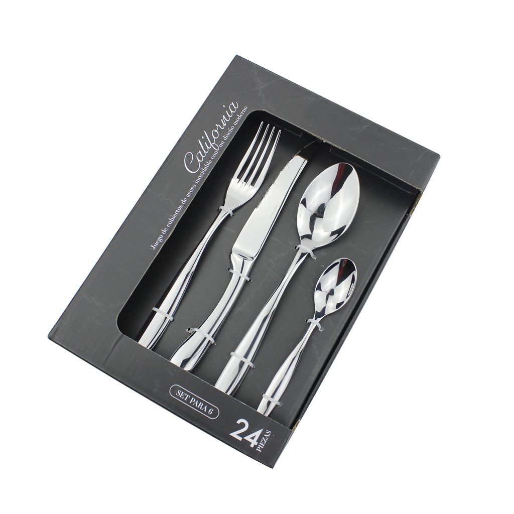 SET 24 PZAS CUBIERTOS ACERO CALIFORNIA SELECTA