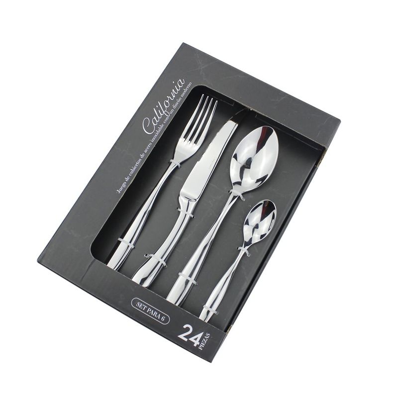 SET 24 PZAS CUBIERTOS ACERO CALIFORNIA SELECTA