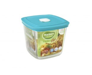 RECIPIENTE CUAD ALTO C/TAPA 1000ML FACILITA MARINEX