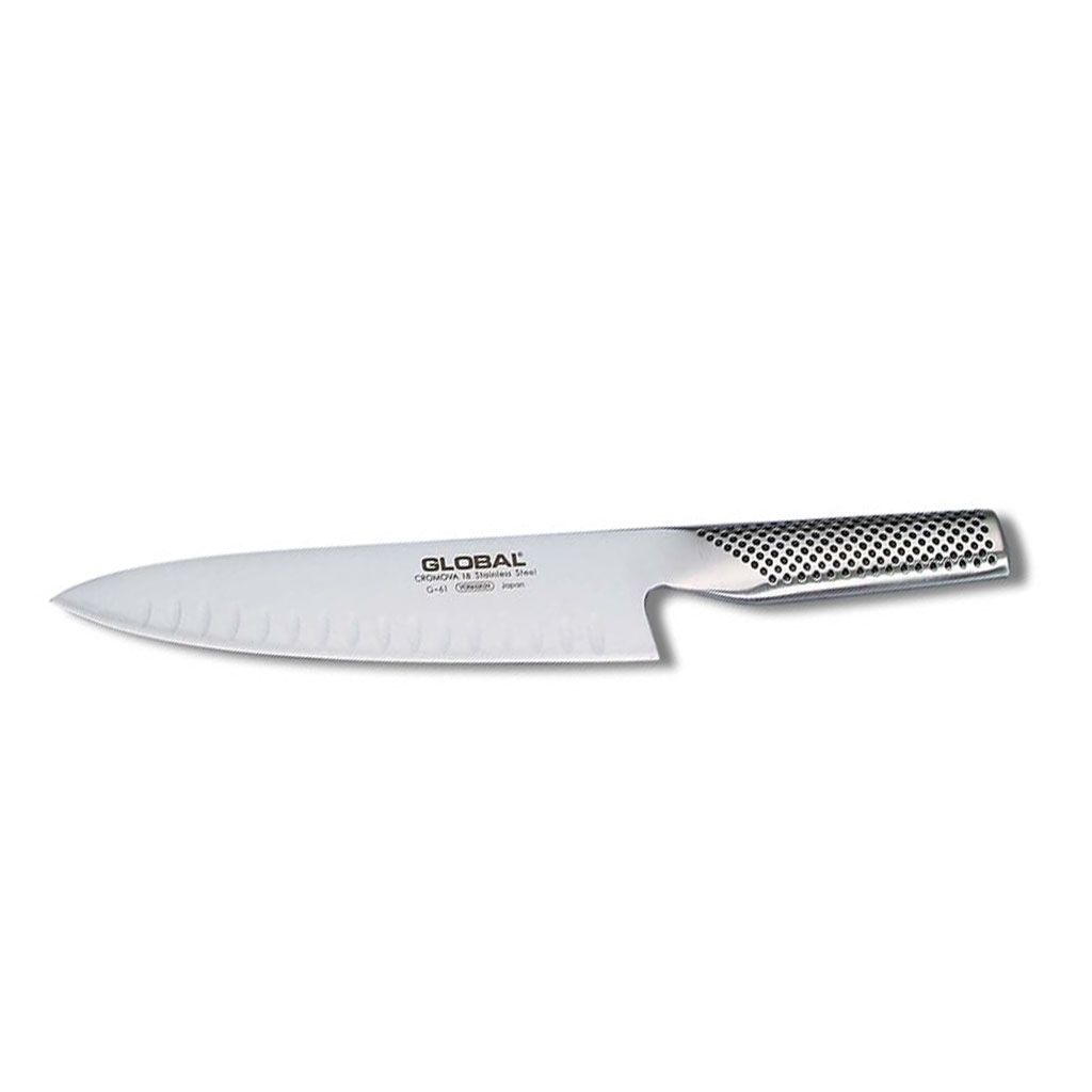 CUCHILLO ESTRIADO ACERO INOX CHEF 20CM GLOBAL