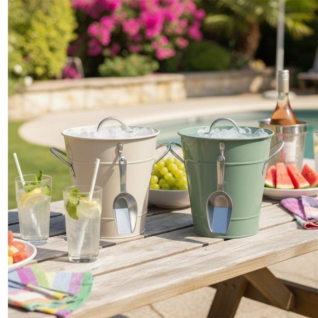 HIELERA C/PALA 20x20 VERDE SELECTA