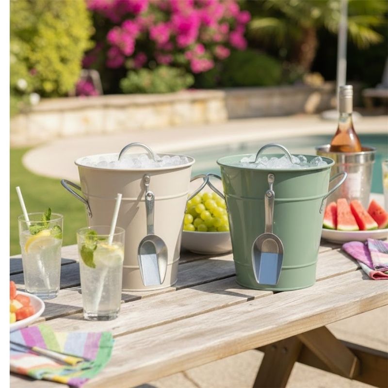 HIELERA C/PALA 20x20 VERDE SELECTA