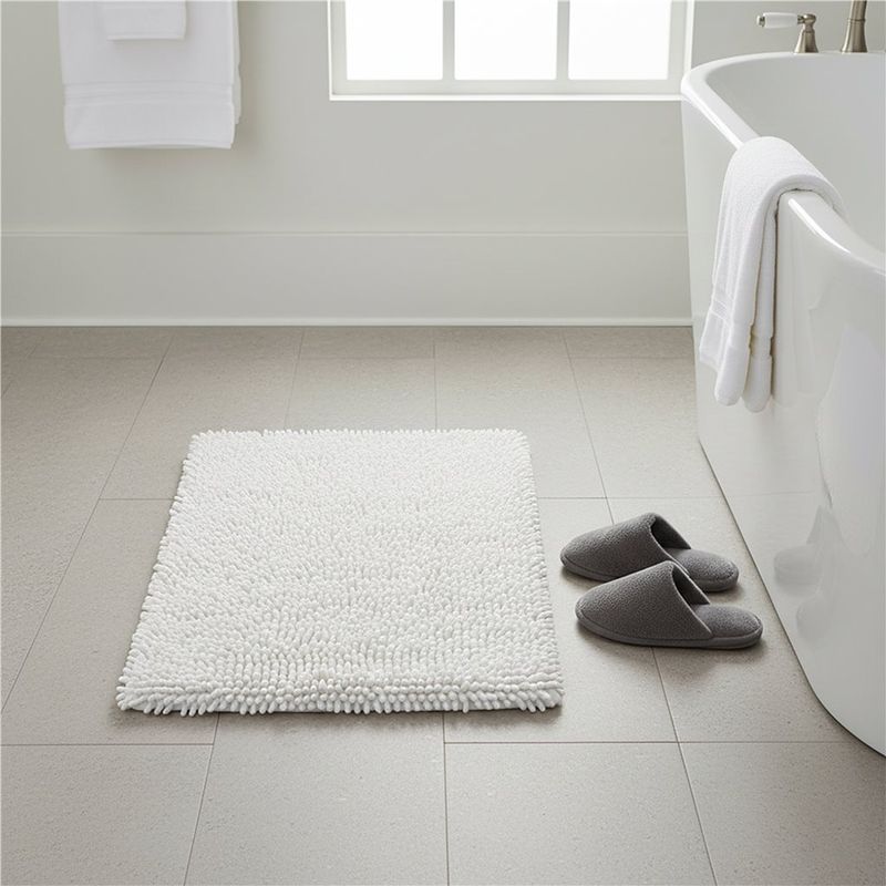 ALFOMBRA DE BAÑO BUCLE 45X70 BLANCO
