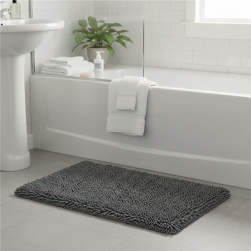 ALFOMBRA DE BAÑO BUCLE 45X70 GRIS