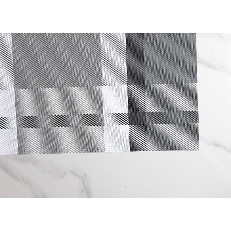 INDIVIDUAL PVC CUADROS GRIS SELECTA