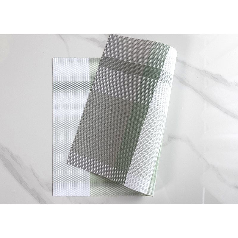 INDIVIDUAL PVC CUADROS TONO VERDE SELECTA