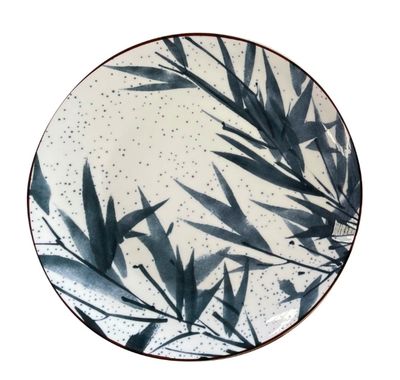 PLATO LLANO 27CM HOJAS AZULES  SELECTA