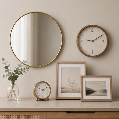 Espejos, relojes y portarretratos