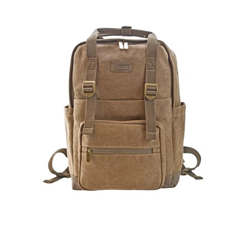 MOCHILA MATERA C/PORTA NOTEBOOK CANVAS TOSTADO LINCOLNS