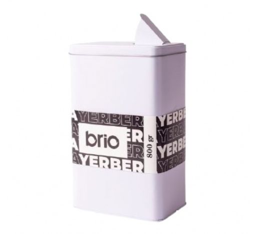 YERBERA METALICA RECTANGULAR BLANCA 800GR