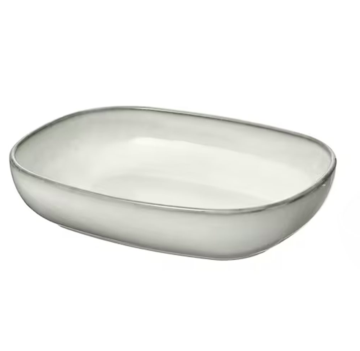 ASADERA CERAMICA 24x18x6 ORGANIC GRIS SELECTA