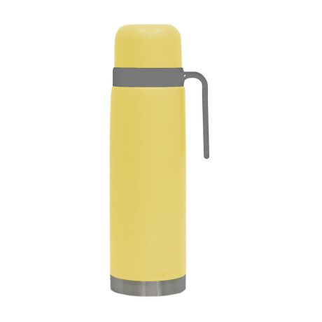 TERMO AC. INOX 1L M/RIGIDA AMARILLO PASTEL COMET