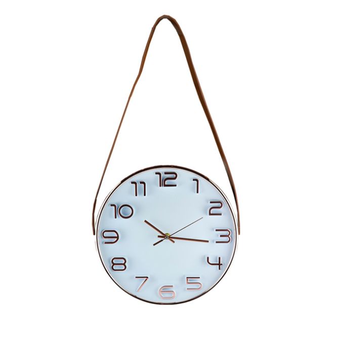 RELOJ DE PARED CROMADO C/ESFERA BLANCA 30CM