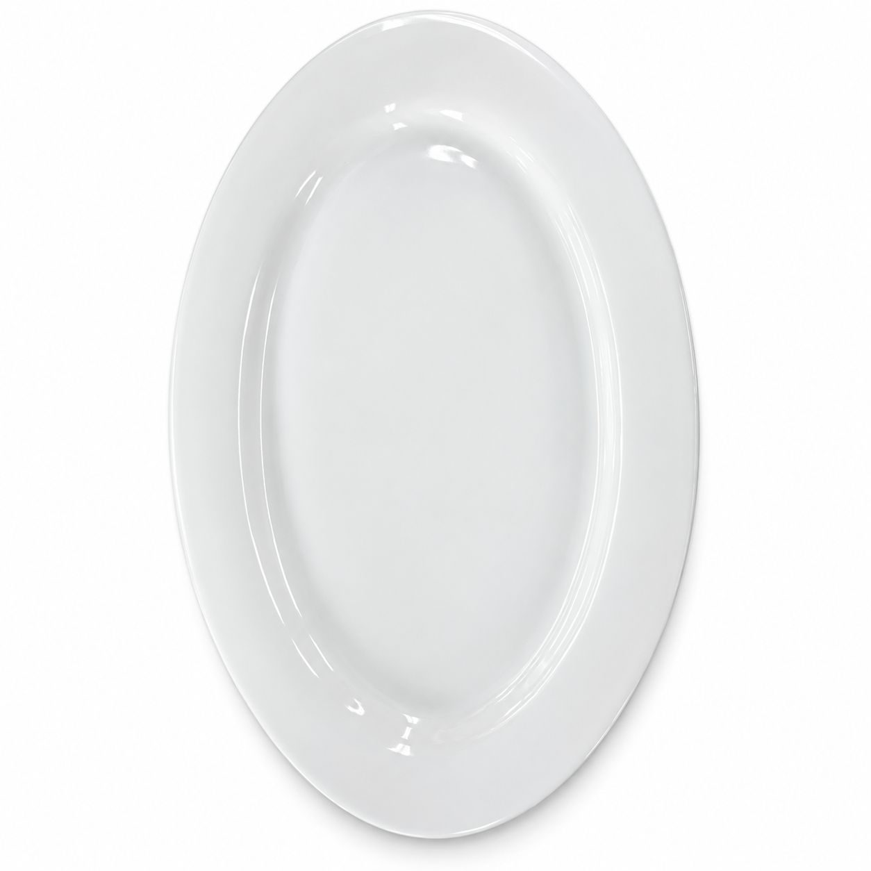 FUENTE OVAL LOZA BLANCA 35CM BG