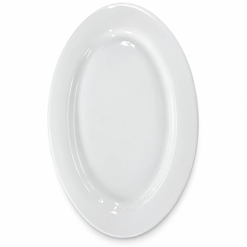FUENTE OVAL LOZA BLANCA 35CM BG