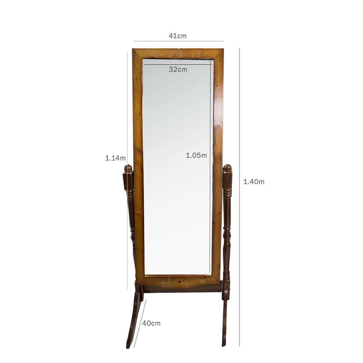 ESPEJO DE PIE MADERA RECTANGULAR