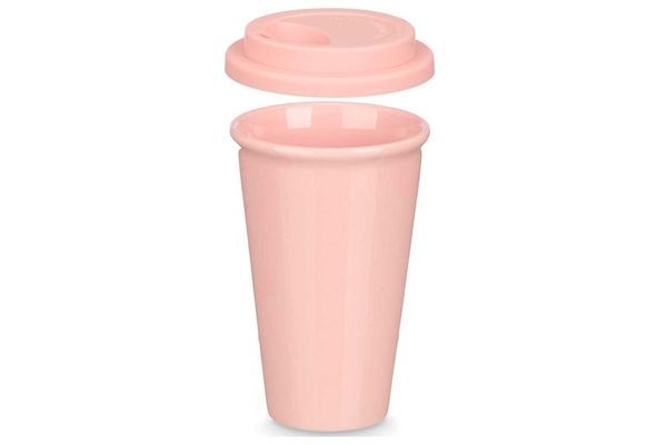 VASO C/TAPA SILICONA ROSA 360ML VESSIAR