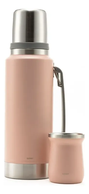 COMBO COMET TERMO VIENA  1LT+ MATE 160ML ROSADO
