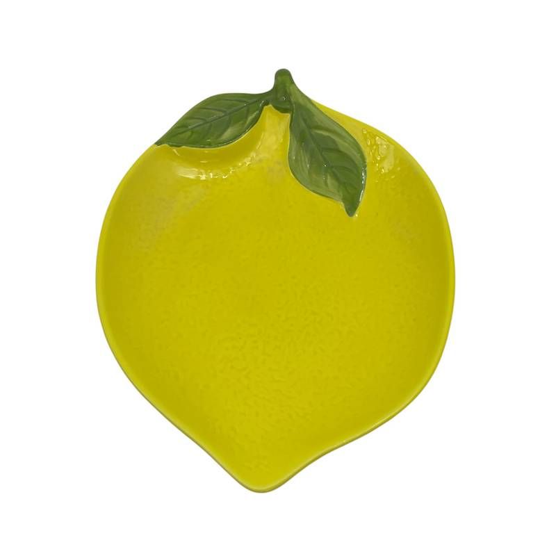 BANDEJA DE CERAMICA OVAL LIMON  3473