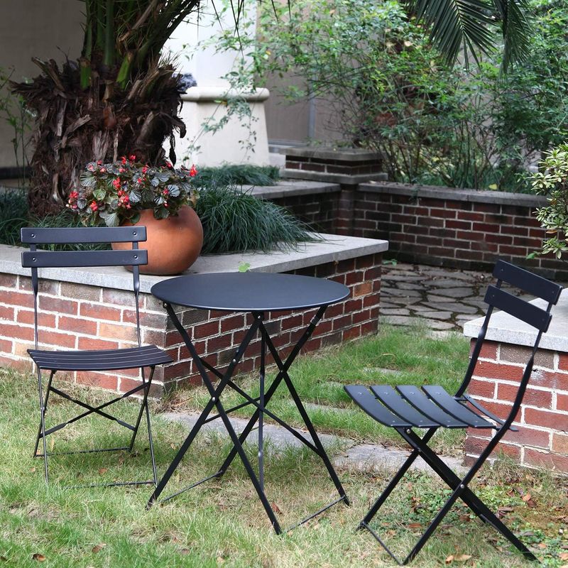 SET D/MESA C/SILLA 3PZAS PLEGABLE NEGRO