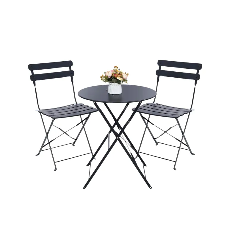 SET D/MESA C/SILLA 3PZAS PLEGABLE NEGRO