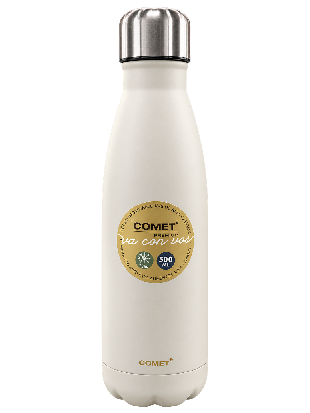 BOTELLA ACERO INOX 500ML MIAMI COMET  GRIS