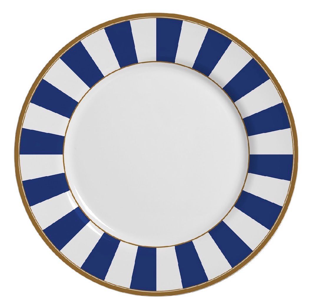PLATO LLANO 29cm STRIPE AZUL  ALLEANZA