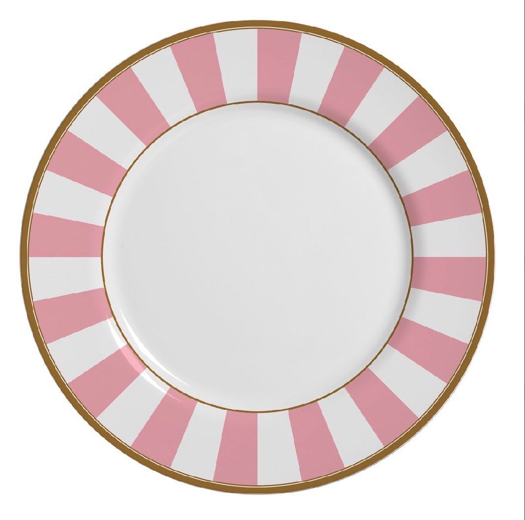 PLATO LLANO 29cm STRIPE ROSA  ALLEANZA