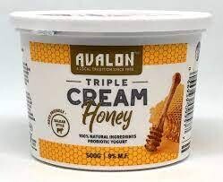 Avalon Triple Cream Yogurt Honey 500g