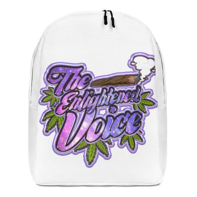 The Enlightened Voice Logo Backpack (White)