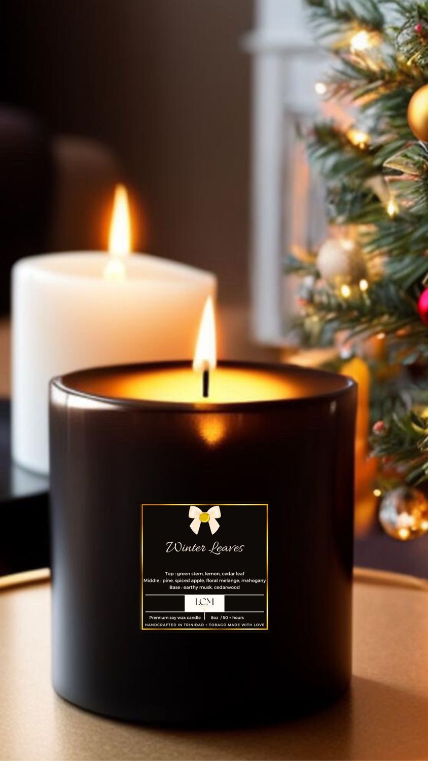 Winter Leaves  | 8oz Christmas Candle Collection | Candles | Limited Collection | Luxury | LiveCheerMeditate