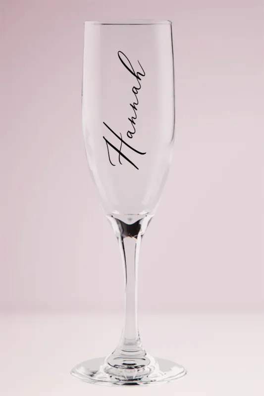 Clear Glass Champagne Flutes | Champagne | Wine | Gifts | Self-Care | Customized | Personalized | LiveCheerMeditate
