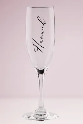 Clear Glass Champagne Flutes | Champagne | Wine | Gifts | Self-Care | Customized | Personalized | LiveCheerMeditate