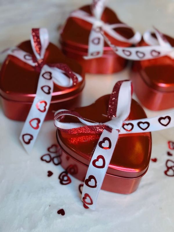 7oz Red Heart Candle| Scent Gifts | Local Luxury| LiveCheerMeditate