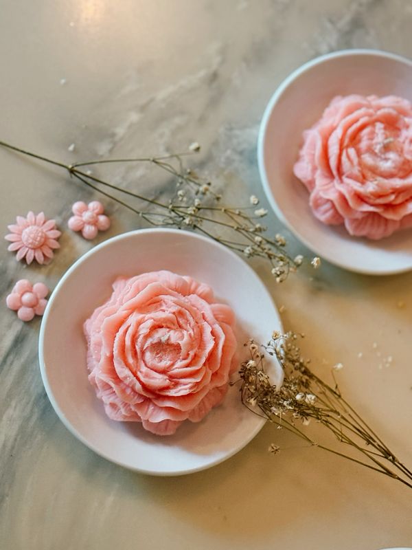 Peony Flower Candles | Wax Melts | Baby Shower Gifts | Bridal Shower | Event Favors | Scented Candles | Unscented Candles | Premium Soy Wax | LiveCheerMeditate
