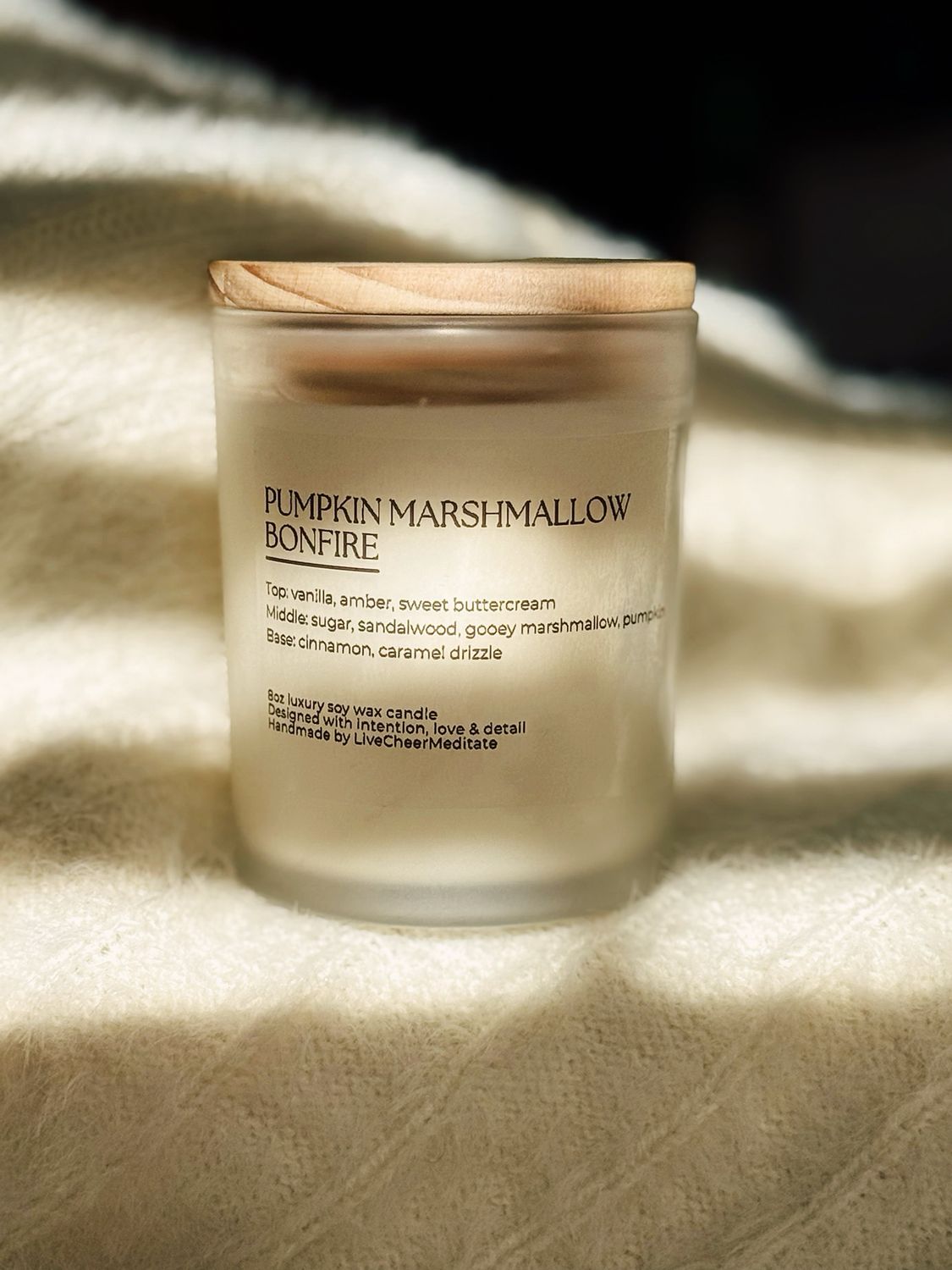 Pumpkin Vanilla Marshmallow| 11oz Christmas Candle Collection | Candles | Limited Collection | Luxury | LiveCheerMeditate