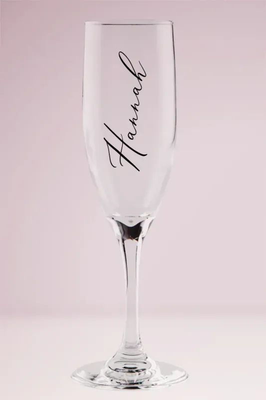 Clear Glass Champagne Flutes | Champagne | Wine | Gifts | Self-Care | Customized | Personalized | LiveCheerMeditate
