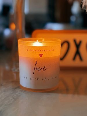 Love The Life you Live| 11oz Premium Soy Wax Candles | Handcrafted in Trinidad &amp; Tobago | Candles | Luxury | LiveCheerMeditate