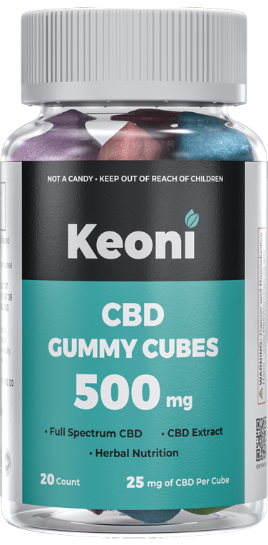Keoni CBD Gummy Cubes 500mg