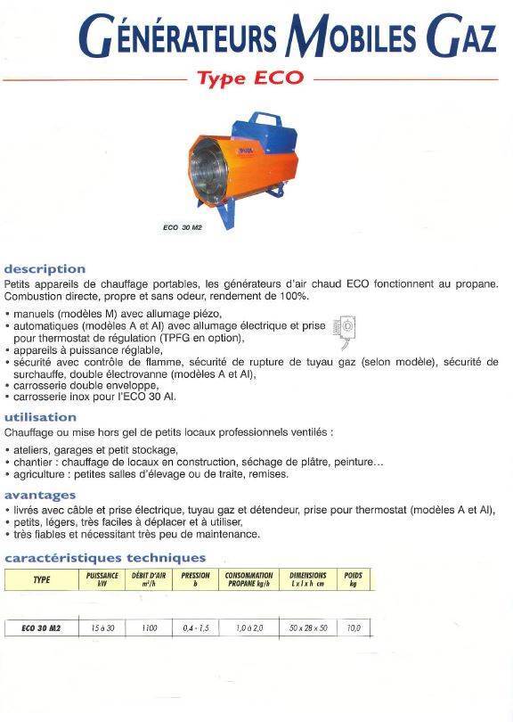 Chauffage soufflant – Gaz